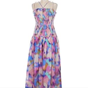Nicholas Rylie Silk Blend Midi Dress Cordoba Print Size 8 NEW NWT